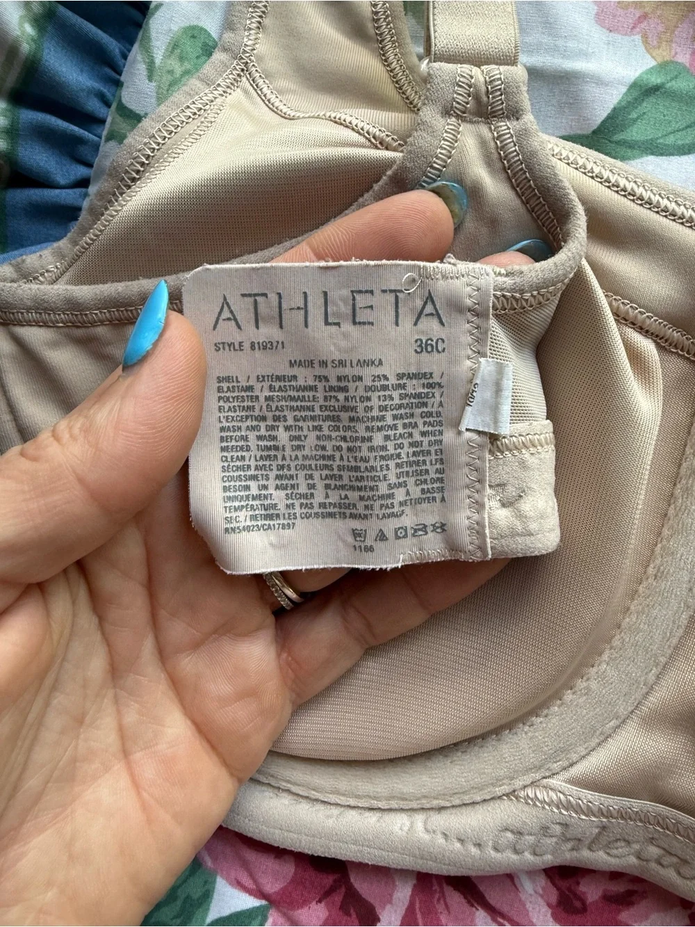 Athleta Nude Beige Full-Coverage Wireless Support Bra - Picture 5 of 5